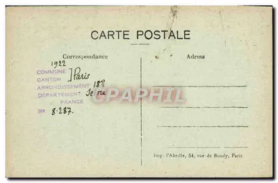 Paris — Vieux Montmartre — A Sala de Bal do Château-Rouge sob o Império — Verso