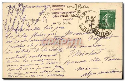 París — La Avenida de los Campos Elíseos y los Caballos de Marly — A.P. — Reverso