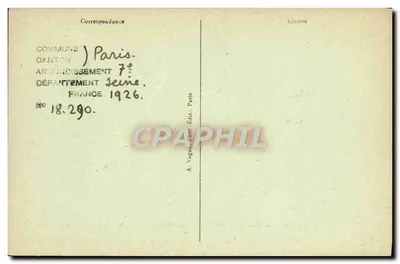 Paris - Câmara dos Deputados - Velho Palácio da Duquesa de Bourbon — J.H. Editora — Verso
