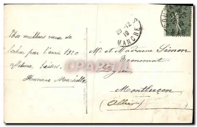 Meisje met vachtmut — vischdecoratie — winterlandschap — LL 4-078 — Achterkant