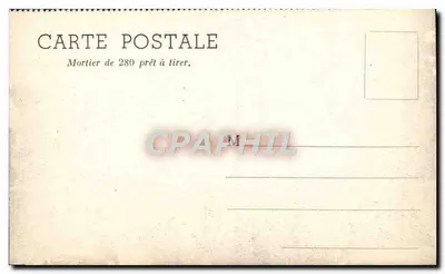 Mortier de 280 prêt à tirer — Tarjeta postal militar — Editor no identificado — Reverso