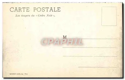 Os cavaleiros do «Cadre Noir» — Georges Lang, Paris — Verso