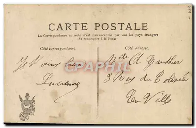 Femme en robe rose tenant des pavots — Pavots, n° 3078 — Paris — Rewers