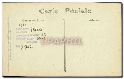 Paris — Notre-Dame — Fachada. Estátuas do Portal da Direita. — Verso