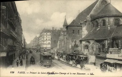 Paris — Priorado de Saint-Martin-des-Champs e a rue Réaumur — LL