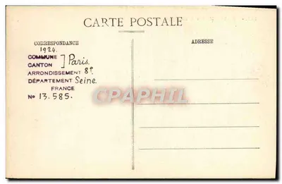 Paris - Église Saint-Philippe-du-Roule — n° de série 141 — Verso