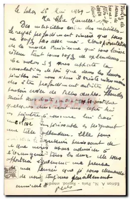 Vrouwelijk naakt in atelier — werk van C. Baccari — Editie A. N., Parijs — Achterkant