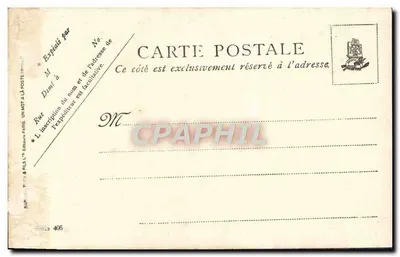 Dziecko i kobieta w pelerynie — scena uliczna — wydawca L'Érègue Paris, nr 406 — Rewers
