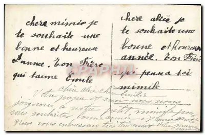 Dziecko z bukietem kwiatów — Szczerona przyjaźń — J.K. n°258 — Rewers