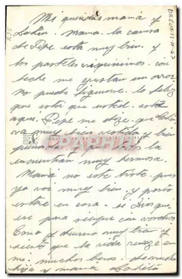 Pejzaż wiejski z domem i mostem — rysunek R. G. — wydawca nie widoczny — Rewers