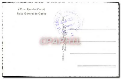 Place Général de Gaulle — Ajaccio (Córsega) — Edições Fanny — Verso
