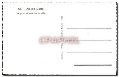 Ajaccio (Korsyka) — Port i widok na miasto — Wydawnictwo Fanny, Nice — Rewers