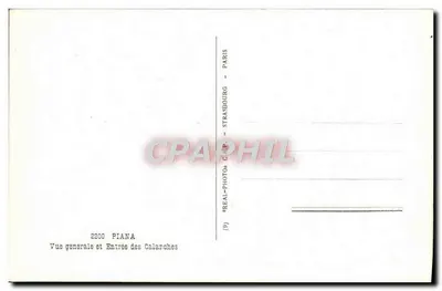 Piana — Vista generale e Ingresso delle Calanche — editore 'REAL-PHOTO' Parigi — Verso