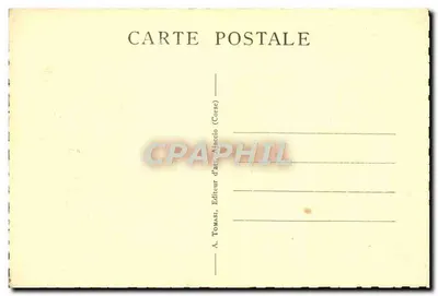 Nonza (Córsega) — vista da estrada e do vilarejo na falésia — A. Tomasi, editor d'atti Ajaccio (Córsega), n° 1056 — Verso