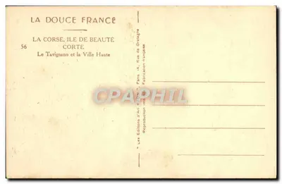 O Tavignano e a Cidade Alta — A Corse, ilha de beleza — Edições d'Art, Paris — Verso