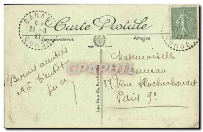 Sartène — Le Lion de Rocapina — LL — Verso