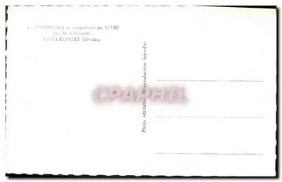 Statek wojenny Richelieu — model w skali 1/100 — autor M. Chevrolet, TAILLECOURT (Doubs) — Rewers