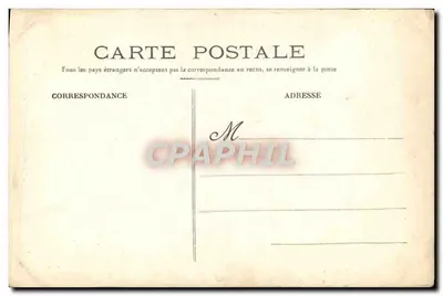 Bilhete postal antigo Paris Estátua de Jean Anbry e de P de Viole Praça Monge — Verso