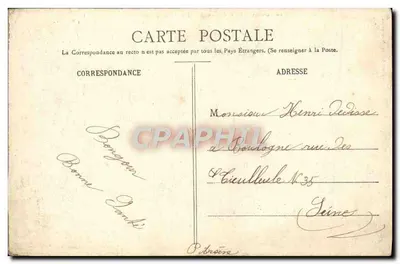 Infanterie in gevecht — Verdediging van een positie — Inname van een schuilhut — Uitgever Guéthin, serie 15 — Achterkant