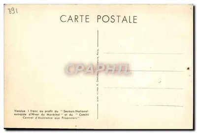 Stara pocztówka J'ai ete avec vous dans les jours glorieux Petain — Rewers