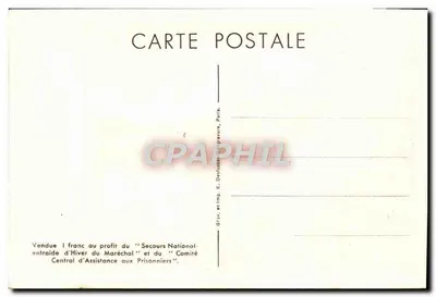 Maréchal Pétain — portret w półpłaszczyźnie — rzeźba E. Delosset, Paryż — Rewers