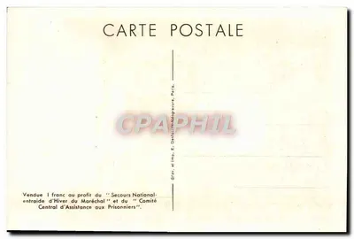 Mariscal Philippe Pétain — retrato en uniforme — V.O.A. 112 — Reverso