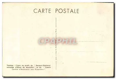 Generał Philippe Pétain — portret wojskowy — Ph. Pétain, V. OA, 115 — Rewers