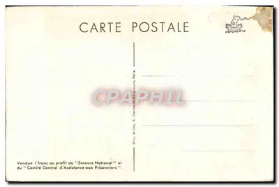 Stara pocztówka Suivez Moi Gardez votre confiance en la France éternelle Petain — Rewers