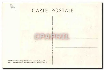 Philippe Pétain — portret półtora — wygrawerowane i wydrukowane przez E. Destas w Paryżu — Rewers