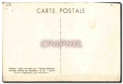 Bilhete postal antigo Fui com você nos dias gloriosos Petain — Verso
