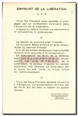 Generał Pétain — Dowódca Armii Francuskiej Północnej i Północno-Wschodniej — Emisja Wolności 1918 — Rewers
