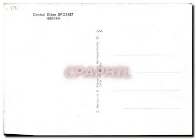 CARTE MAXIMUM General Diego Brosset 1971 1898 1944 Militaria — Rewers