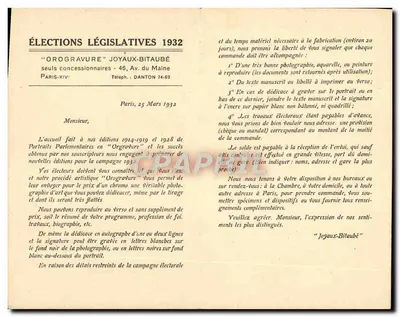Stara pocztówka M Fernand Bouisson Prezydent Izby Deputowanych — Rewers