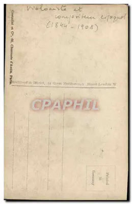एक स्पेनी वायोलिनवादक और संगीतकार (1844-1908) — ब्रेइटकॉप्फ एवं हार्टेल, लंदन — पीछे