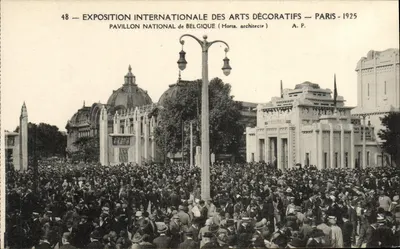 Wystawa Międzynarodowa Sztuki Dekoracyjnej — Pałac Narodowy Belgii — Paryż 1925 — Horta, architekt — A.P.