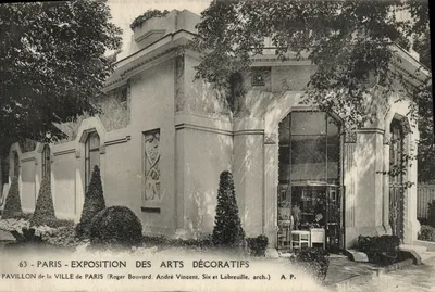 Pavillon de la Ville de Paris — Exposition des Arts Décoratifs — Roger Bouvard, André Vincent, Six et Labreuille, arch. — A.P.
