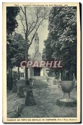 Mausoléu dos Mortos das Batalhas da Champagne — Exposição Internacional de Artes Decorativas, Paris, 1925 — Prost et Redout, Arquitetos