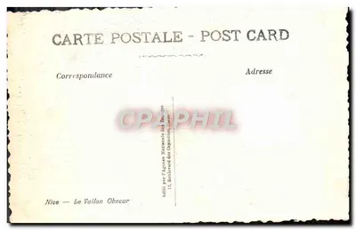 Le Vallon Obscur — Nice — uitgegeven door l'Agenou National des Capoulies — Achterkant
