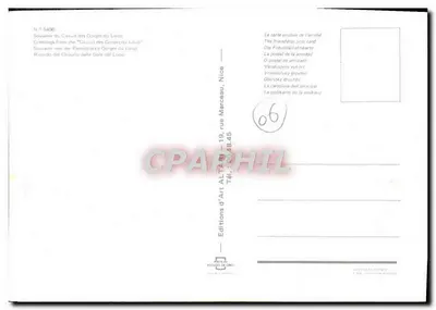 Circuit des Gorges du Loup — carte postale illustrée avec photos de sites comme Grasse, Cannes et Nice — Éditions d'Art ALTA 41 — Rewers