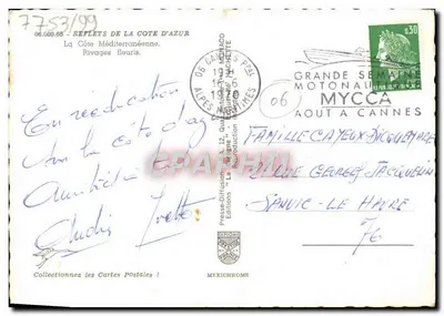 Rivages fleuris — La Côte d'Azur — Presses Diffusion Monaco — Verso