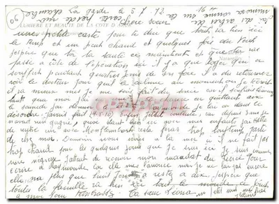 Fleurs de mimosier — Côte d'Azur — Éditeur Naturelles, n°160 — Verso