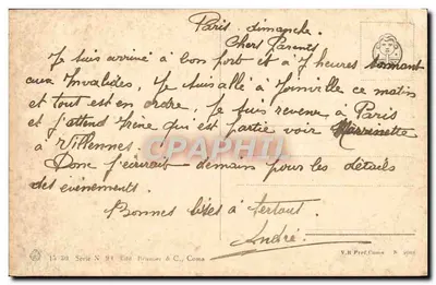 Zachód słońca nad wybrzeże — wydawca Brunner & C., Coma, seria N° 91 — Rewers