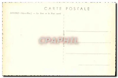 Antibes — O Porto e o Forte Quadrado — Cim — Verso