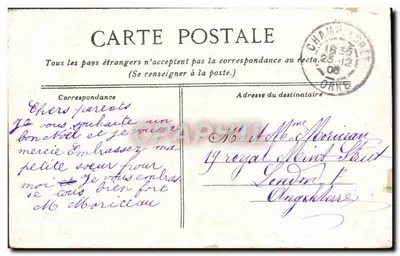 Antibes — Het kasteel en de haven — Uitgever onbekend, n°3 — Achterkant