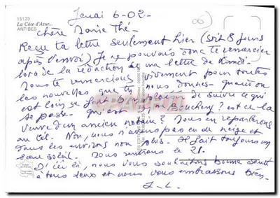Antibes — uitzicht op de fontein en de haven — Edities NICE — Achterkant