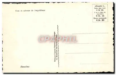 Majestatyczne drzewo przy jeziorze — widok panoramiczny — Wydane przez Narodowe Biuro Podróży, 12, Bulwar Kapucynów, Paryż — Rewers