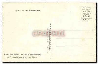 Góry Cians — Widok panoramiczny — Wydane przez Narodowe Biuro Podróży — Rewers