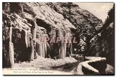 Gorges do Cians no inverno — Estrada de BEUIL — J. GILLETТА, Nice