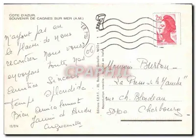 Cagnes-sur-Mer — seaside station at the mouth of the Cagnes, near Nice — S.E.P.T. Editions n°274 — Back