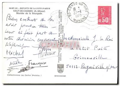 Wzniesienie w Bourgade — Haut-de-Cagnes — wydanie IRIS — Rewers